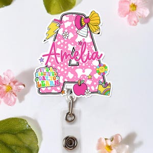 Custom Name Badge Reel, Name Badge Reel, Personalized Retractable ID Badge Holder, Name Badge Reel, Work Bame Badge Reel
