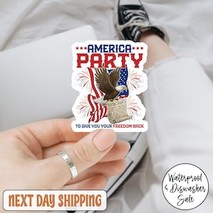 America Party Anti Trump  Sticker/Car Magnet, America Party Sticker, Elon Musk Decal Tribute Fan Vinyl Laptop Car, Sticker for Cars