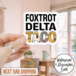Foxtrot Delta Taco Trump Always Chickens Out TACO Anti Trump Sticker/Car Magnet, Trump Tariffs, Dump Trump, Not My President, Save Democracy