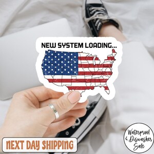 New System Loading Anti Trump Sticker/Car Magnet, Political Protest Sticker, Funny Liberal Decal, Resist Trump Sticker, Democrat Gift Idea