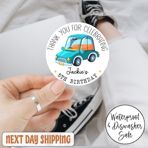 Birthday Boy Sticker/Car Magnet, Happy Birthday Sticker, Custom Boys Stickers, Birthday Favor, Celebration Sticker, Cupcake Sticker