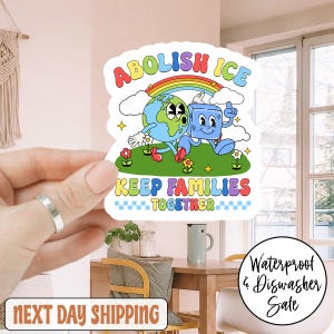 Abolish ICE Anti Trump Sticker/Car Magnet, Anti-ICE Protest Decal, Political Sticker, Abolish ICE, Pro-Immigrant Sticker, Activist Sticker