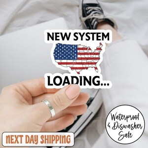 New System Loading Anti Trump Sticker/Car Magnet, Political Protest Sticker, Funny Liberal Decal, Resist Trump Sticker, Democrat Gift Idea