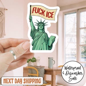 Fck Ice Statue Of Liberty Anti Trump Sticker/Car Magnet, Abolish ICE Sticker, Anti ICE Sticker, Chinga La Migra Sticker, Anti Maga Sticker