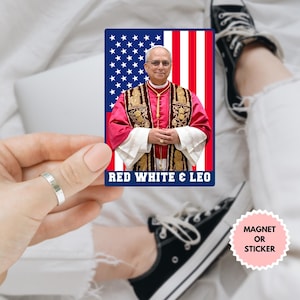 Adesivo/magnete per auto "Papa Leone XIV Cattolico Vaticano Americano", adesivo per il nuovo Papa Cattolico, regalo per il Conclave Vaticano, adesivo per l'elezione papale, fede