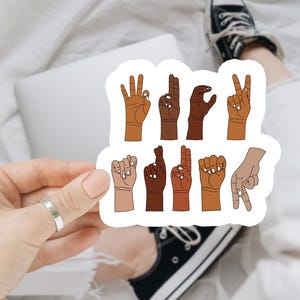 F*ck Trump Hand Sign Sticker, F*ck Trump Sign Language Sticker, 2024 Election Sticker, Democrat Sticker, Political, FDT, Social Justice
