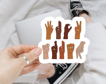 F*ck Trump Hand Sign Sticker, F*ck Trump Sign Language Sticker, 2024 Election Sticker, Democrat Sticker, Political, FDT, Social Justice