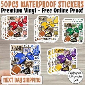 Adesivo personalizzato per la giornata della partita della squadra di calcio, regalo personalizzato per giocatori di calcio, amante dello sport, adesivo per bottiglie d&#39;acqua per laptop