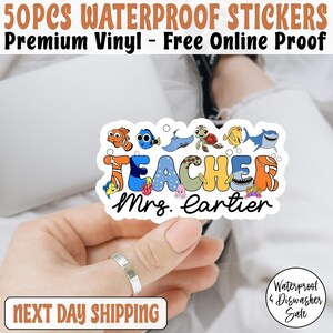 Custom Name Teacher Back To School Sticker/Car Magnet, Back To School Custom Name Sticker, Personalized Teacher Name Stickers