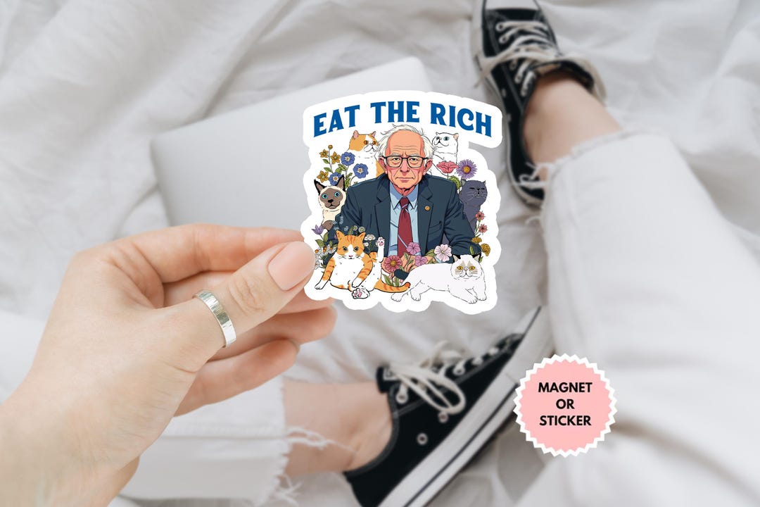 Eat the Rich Bernie Anti Trump Car Magnet/sticker, Fight Oligarchy ...