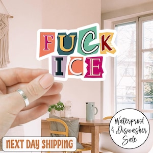 Fck Ice Anti Trump Sticker/Car Magnet, ICE out of LA Sticker, Anti Trump Sticker, Anti Maga Protest Sticker, No Human Is Illegal