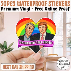Epstein Didn&#39;t Kill Himself Anti Trump Sticker/Car Magnet, Political Sticker, Anti-Trump, Anti-GOP, Epstein Awareness Stickers, Political