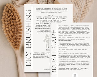 Dry Brush Care Guide, Client Instruction Template (Canva Editable)