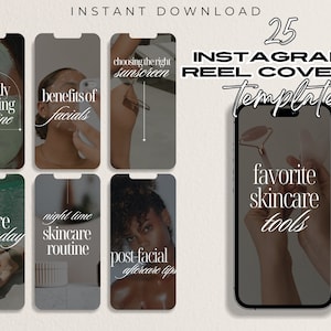 Instagram Reel Template, Skincare Reel Covers, Reel Template Cover, Esthetician Template, Social Media Templates, Content Creator, Canva