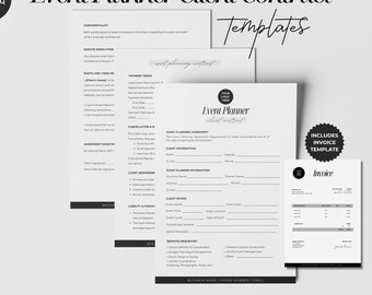 Event Planning Template, Contract Template, Event Coordinator, Planner Contract, Client Intake Form, Wedding Planner, Event Planning Forms
