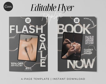 Lash Special Flyer, Lash Sale Flyer, Book Now Flyer, Flash Sale Flyer, Beauty Flyer Template, Esthetician Flyer Template, Social Media Flyer