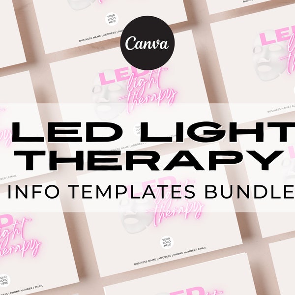 Skincare Template, LED Light Therapy Template, Skincare Routine, Facial Forms, Esthetician Template, Skin Consultation, Beauty Business