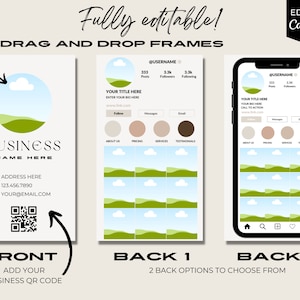 Instagram Business Card, Editable Esthetician Templates, Business Card Template, Skincare Template, QR Code Business Card, Small Business image 5