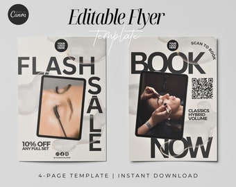 Editable Beauty Salon Flyer Template (Canva)