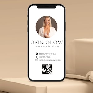 Instagram Business Card, Editable Esthetician Templates, Business Card Template, Skincare Template, QR Code Business Card, Small Business image 7