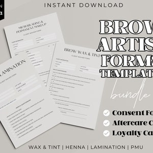 Formulieren permanente make-up, wenkbrauwconsult, toestemmingsformulier PMU, canvasjablonen, wenkbrauwlaminering, wax en tint wenkbrauwen, sjablonen voor schoonheidsspecialiste