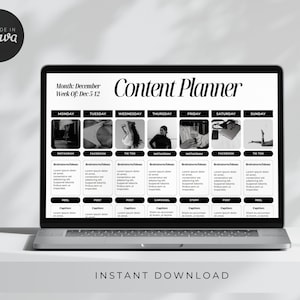 Content Planner Template, Social Media Planner, Social Media Content Calendar, Content Planner Digital, Instagram Followers, Canva Template