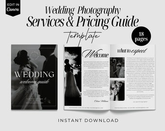 Wedding Photography Pricing Guide, Canva Template (Digital Download)