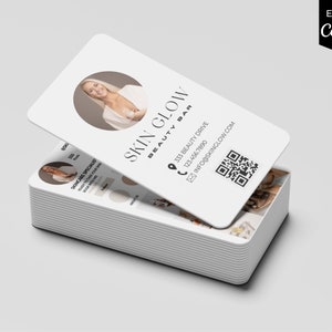 Instagram Business Card, Editable Esthetician Templates, Business Card Template, Skincare Template, QR Code Business Card, Small Business image 4
