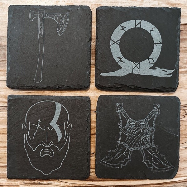 God of War Slate Coasters