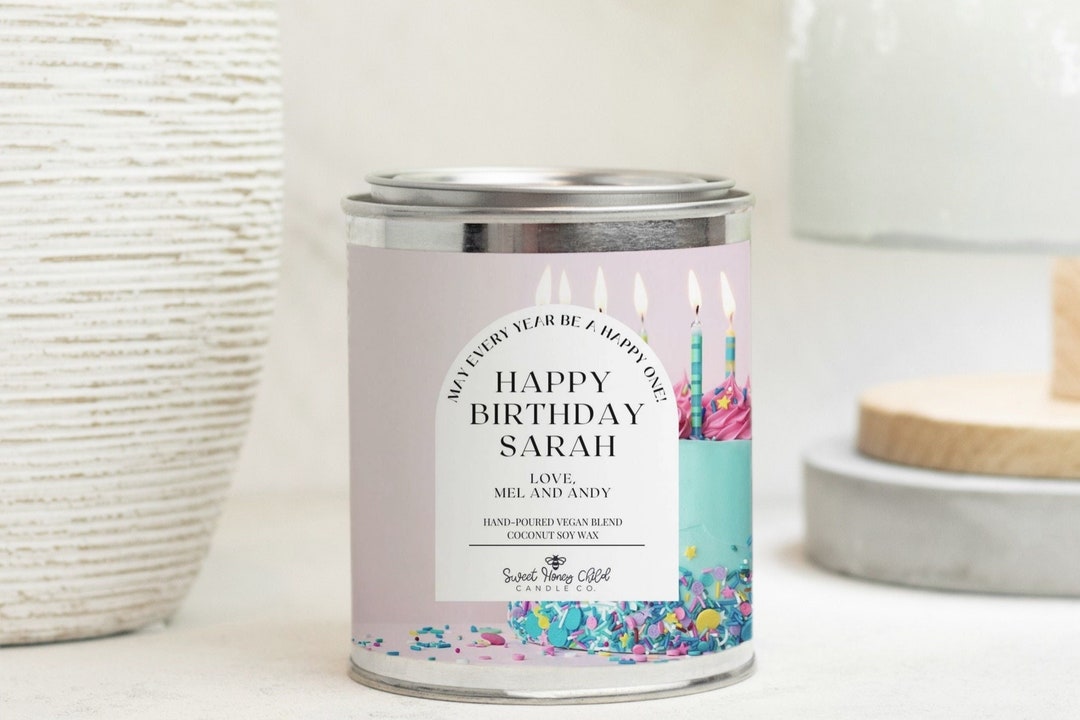 Personalized Happy Birthday Candle, Birthday Candle, Friend Birthday