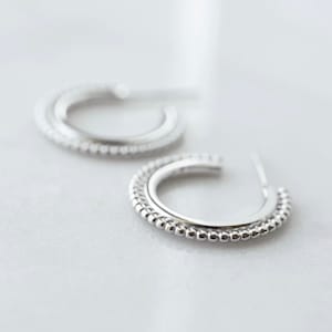 Silver Boho Hoops | Boho Style Earrings | Silver Bohemian Hoop Earrings | Made From Sterling Silver