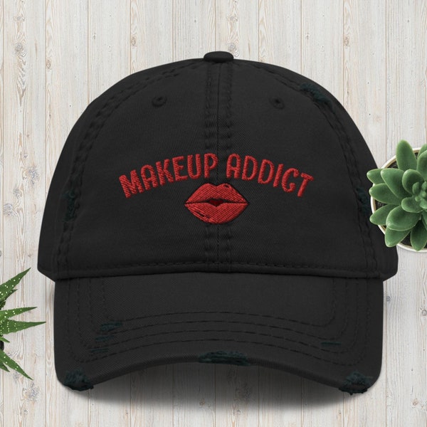 Makeup Artist Cap, Makeup Addict Hat, Embroidery Baseball Cap, Gift for Her