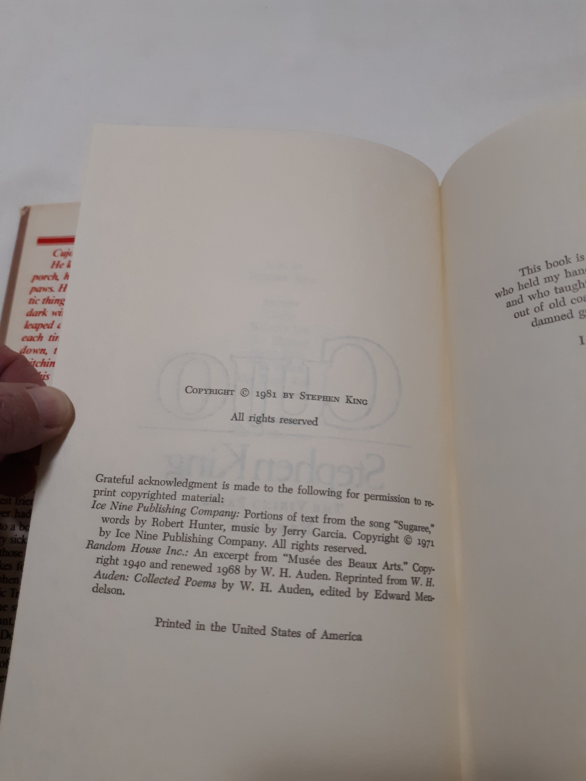 Cujo Book Club First Edition Novel by Stephen King Etsy