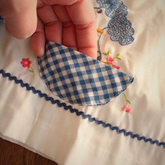 Vintage Gingham Poodle Baby Top Dress, Baby Girl,… - image 4