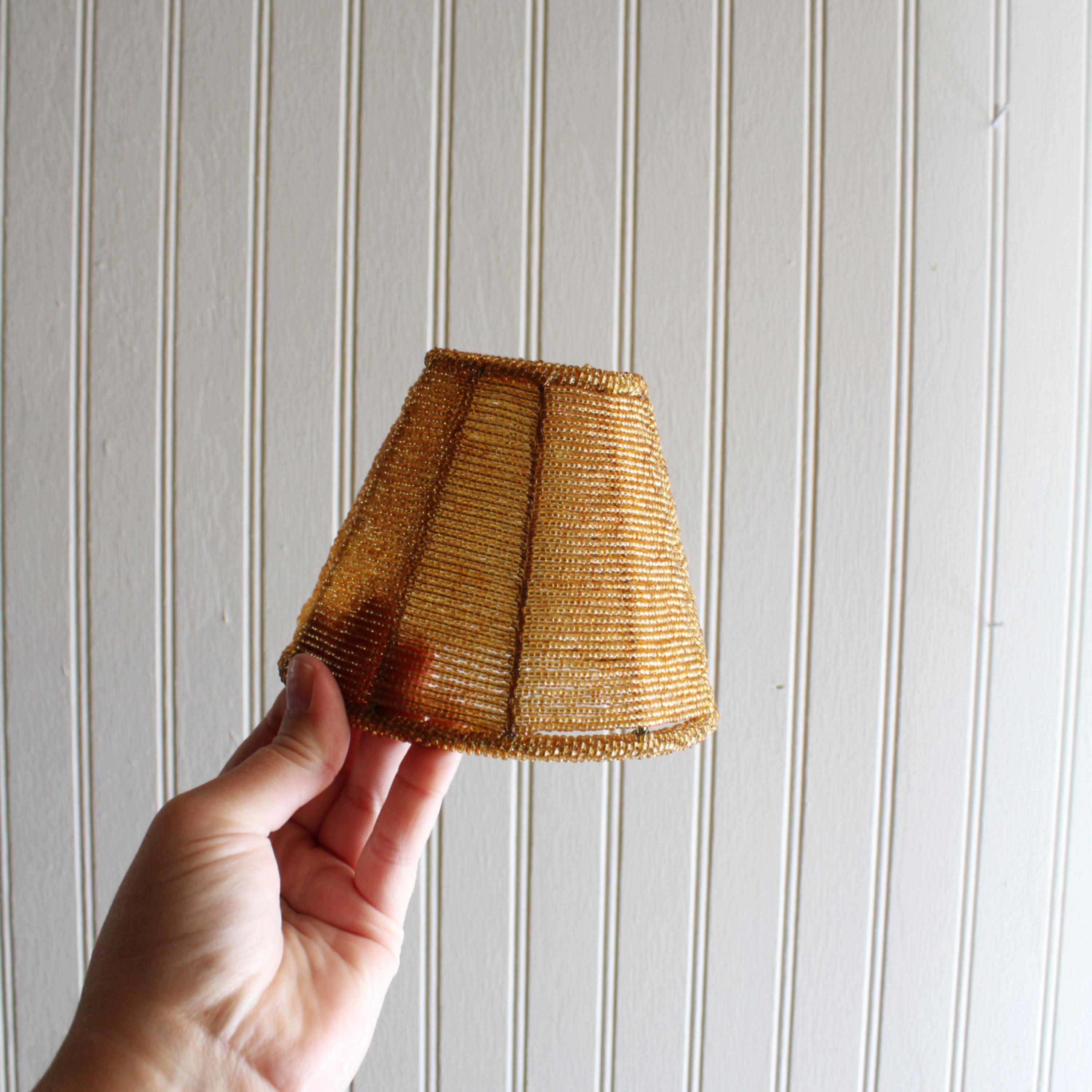 未開封　amber diamond pattern lamp shade 未開封 amber diamond pattern lamp shade Vintage Amber Glass