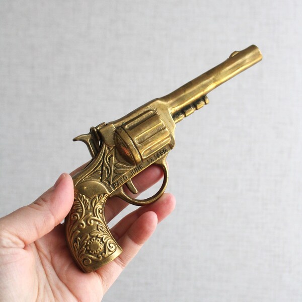 Vintage Brass Toy Gun, Scout Brand, Novelty.