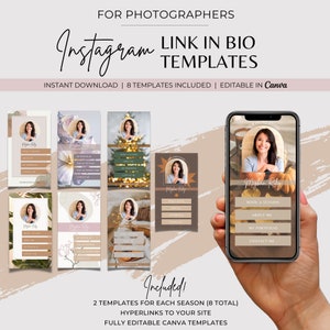 Instagram Link in Bio Template, Canva Link in Bio Landing Page, Bio Link Canva, Instagram Bio Page, Instagram Landing Page, INSTANT DOWNLOAD