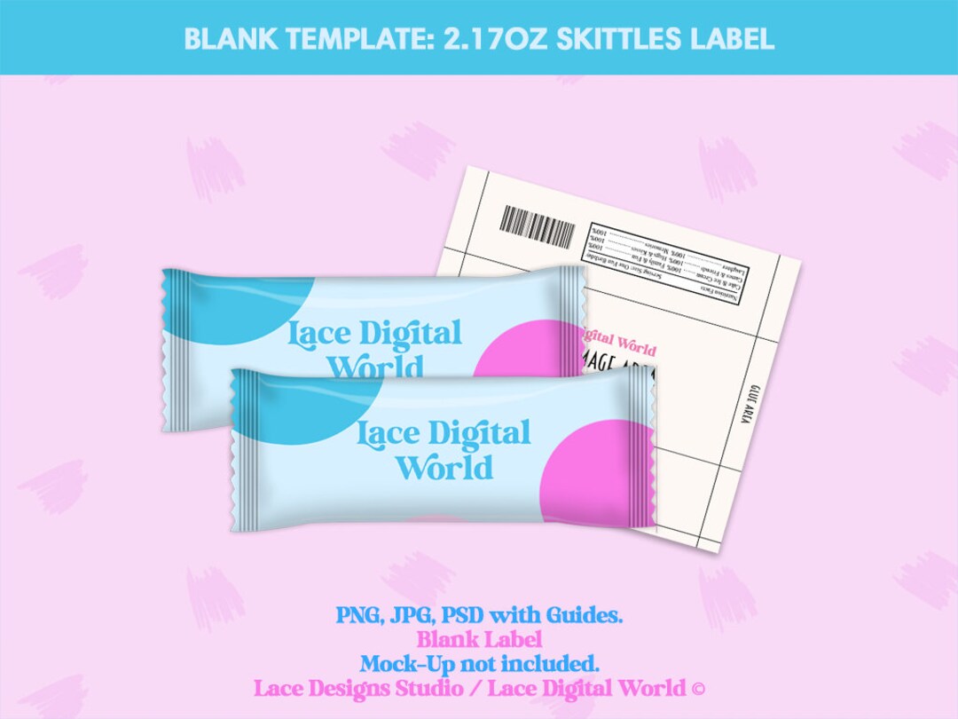 Skittles Template, Rainbow Candy Template, Party Favor Templates ...