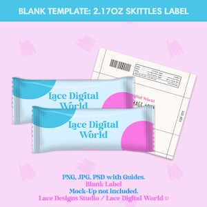 Skittles Template, Rainbow Candy Template, Party Favor Templates, Photoshop Template, Snack Template, Templates, Candy Bar Template