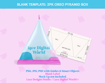 Oreo Pyramid Template, Pyramid Template, Cookie Template, Chip Bag Template, PSD Files, Oreo Snack Template, Party Favors, Templates