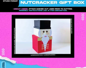 Christmas Favor Box, Christmas Nutcracker Box Template, Box SVG, Box Template, Nutcracker Favor Box, Holiday Favor Box, Nutcracker Gift Box
