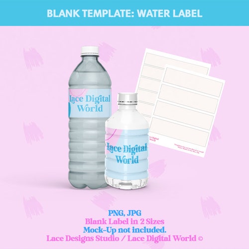 Water Bottle Template, Water Bottle Label, Mini Water Bottle, Snack  Templates, Templates, Party Templates