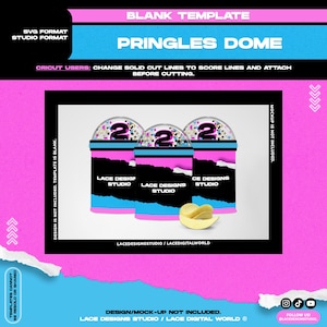 Pringles Template, Dome Pringles, Pringles SVG, Pringles Can Template, Pringles Shaker Template, Digital Cut File, Templates, SVG Template