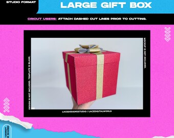 Gift Box, Christmas Gift Box Template, Gift Box SVG, Box Template, Christmas Box, Holiday Box, Present Template, Present Box, Birthday Box