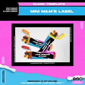 M&M Mini Template, Mini Tube Template, Party Favor Templates, Photoshop Template, Snack Template, Templates, Nutrition Facts, Blank Template