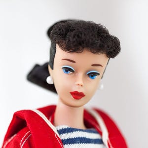Vintage 1960s Mattel Ponytail Barbie #5 Brunette Doll Restored Resort Set #963