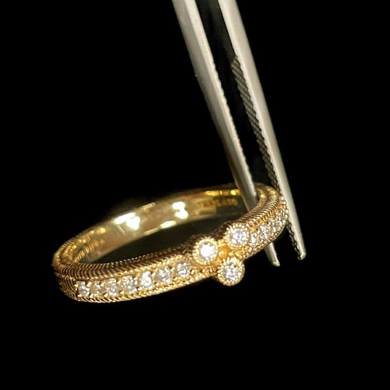 Vintage style 14k gold diamond judith ripka ring - image 1