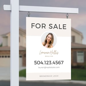 Real Estate Signs, For Sale Sign, Real Estate Marketing, Canva Template, Modern For Sale Sign, Realtor Sign, Real Estate Template, Yard Sign