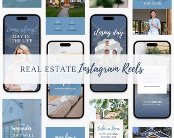 Instagram Reel Covers for Real Estate Agents, Real Estate Instagram Reels, Realtor Reel Covers, Real Estate Marketing, Reel Templates, Canva