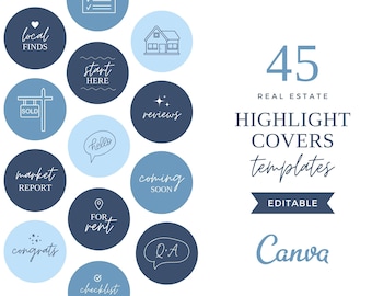 Instagram Highlight Covers, Real Estate Marketing, Instagram Story Highlight Covers, Highlight Covers for Instagram, Instagram Stories